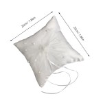 2 Pieces Bridal Pillow with Flowers and Beads